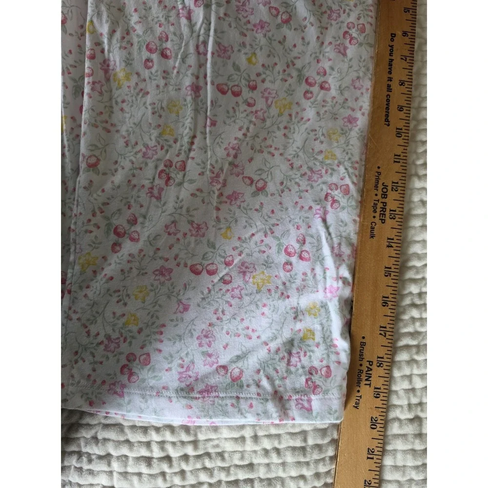 Eileen West Floral Sleeveless Capri Pajama Set Women's Large Floral Cottagecore